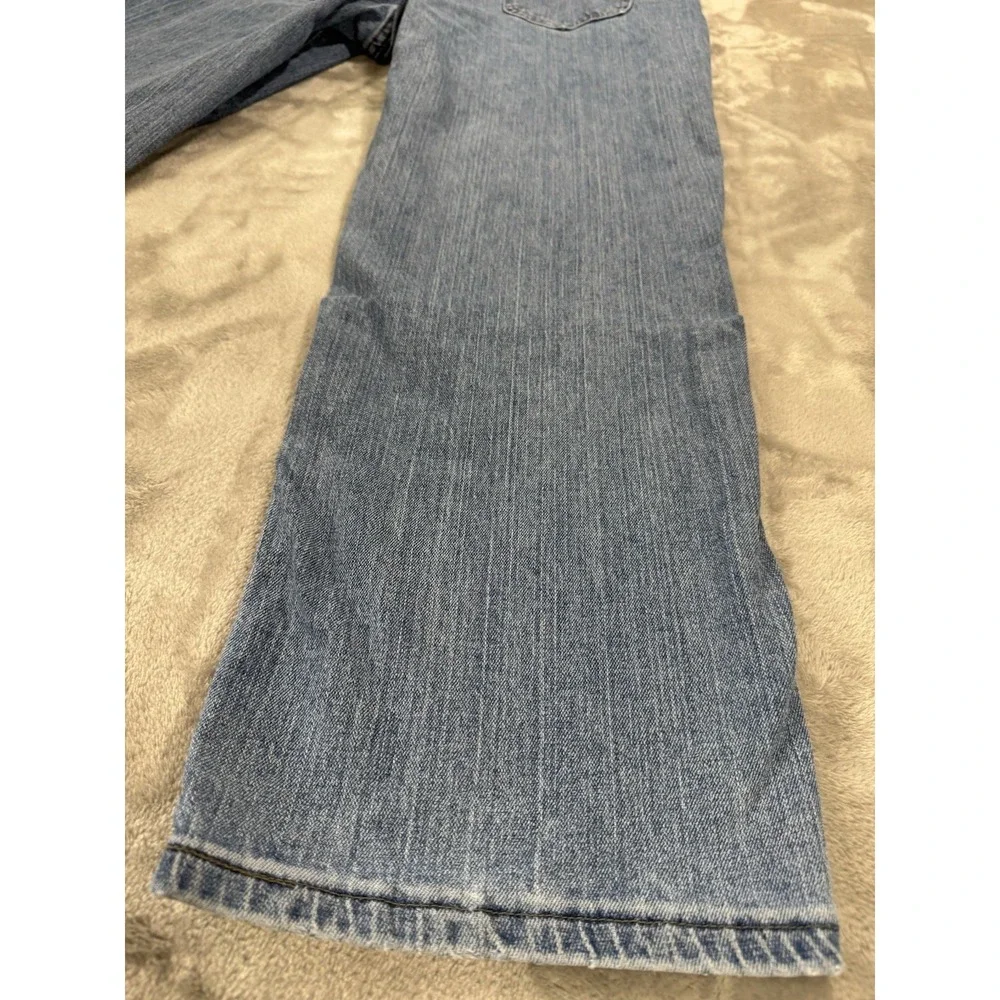 Lee Womens Jeans 16 Short Relaxed Straight Leg High‎ Rise Stretch Light Wash